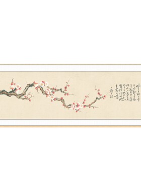 床头新中式卧室客厅国画