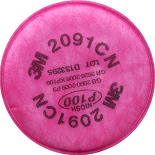 3M2091过滤棉P100防尘油烟电焊烟配6200面具2096 2097活性炭滤芯