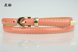 女士细腰带 女针扣光身百搭糖果色细皮带 连衣裙装饰简约细腰带女
