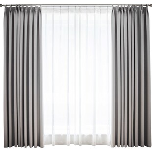 简约现代遮阳隔热窗帘布定制客厅卧室阳台落地飘窗全遮光窗帘成品