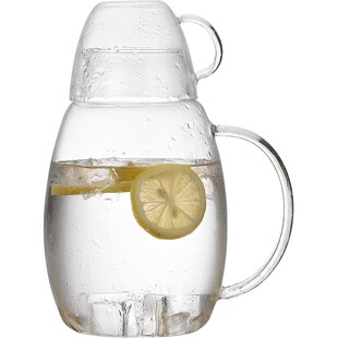 【特价】冷水壶一壶一杯高硼硅耐热玻璃凉水壶耐高温大容量果汁壶