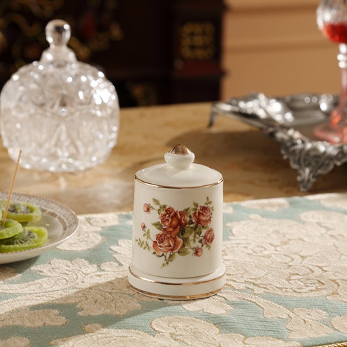 L欧式陶瓷牙签筒家用餐桌牙签筒牙签桶瓶创意客厅家居酒店摆件包