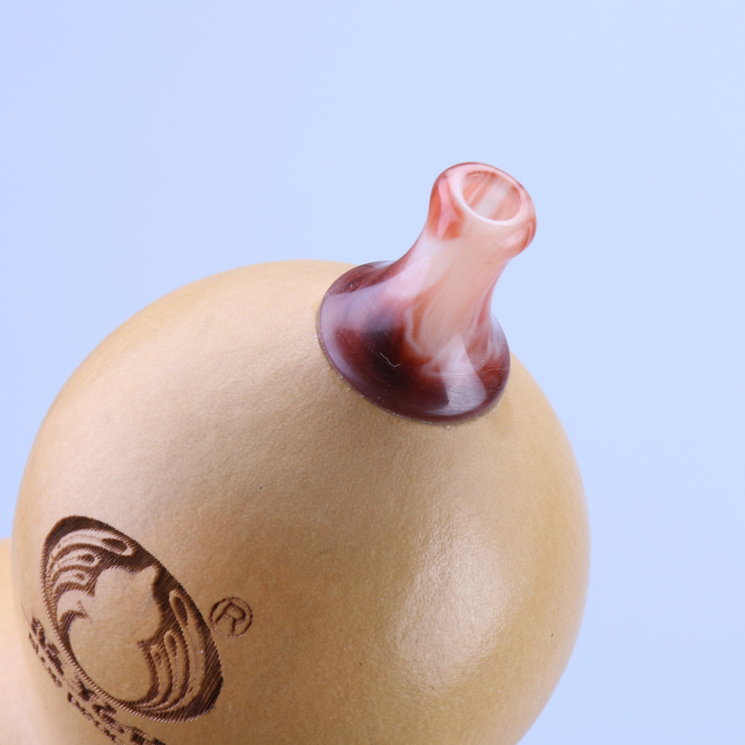 蓝孔雀葫芦丝 专业表演 天然黑檀木镶孔d c 降b g f调 云南乐器