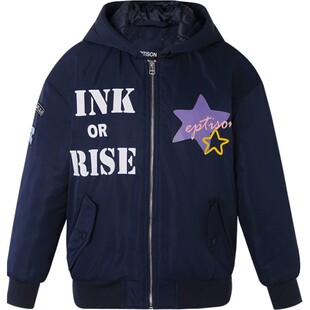 【29.9/件】EPTISON棉衣女冬季新款印花装短款印花加厚棉服外套