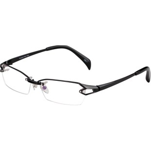 近视眼镜架男半框商务眼镜框大脸商务配近视变色眼睛框镜架男1143