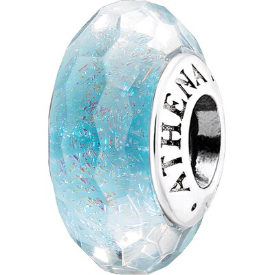 蓝色拉丝切面手链情侣琉璃珠