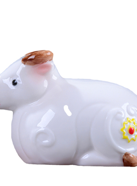 小号摆件白色旺财吉祥生肖狗