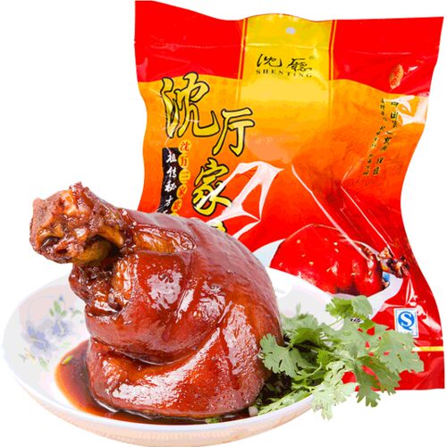 沈厅周庄特产沈万三家蹄猪蹄膀熟食真空600g猪肉卤味猪蹄酱肘子