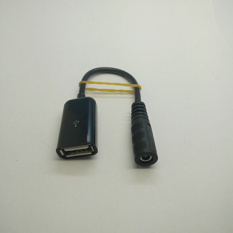 USB母头转dc5.5 2.1公头母头线4.0 1.7/3.5 1.35弯头充电线A母头 电子元器件市场 连接器 原图主图