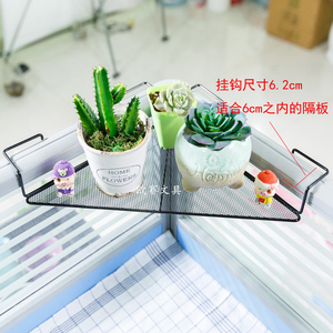铁艺办公桌花盆架办公室三角置物架桌面搁板阳台转角整理办公挂架