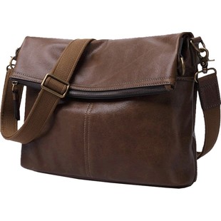 男士斜挎包商务休闲头层牛皮真皮软皮包复古大容量潮男土单肩包男