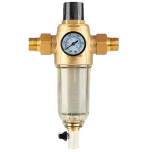 控压稳压前置过滤器带压力表家用中央净水器不锈钢过滤器铜前置