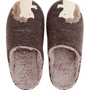 2025秋冬毛绒棉拖鞋女生男生麋鹿毛绒保暖可爱软底居家用软底静音