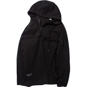 PANMAX潮牌大码男装 加肥加大套头帽衫春秋新款条纹胖人连帽卫衣