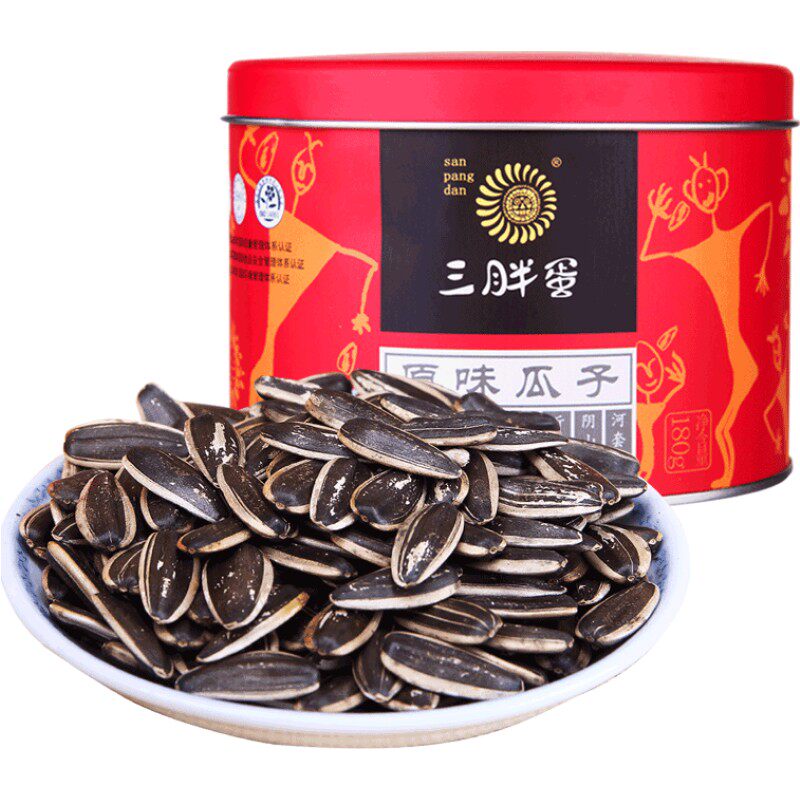 【直播推荐】三胖蛋原味瓜子180g零食葵花籽休闲零食年货过年礼盒