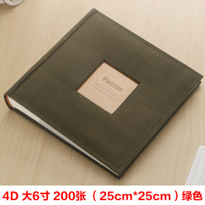可留言宝宝相册4R6寸4D大6寸7寸300张大容量绒布面纸芯插页式