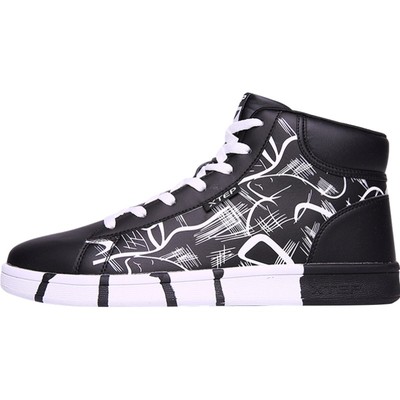 特步高帮板鞋男新款休闲鞋