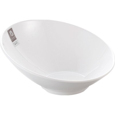 扬格斜口水果沙拉碗仿瓷密胺餐具