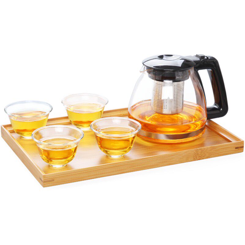 heisou整套茶具花茶壶套装玻璃茶壶耐热过滤功夫茶盘家用茶具