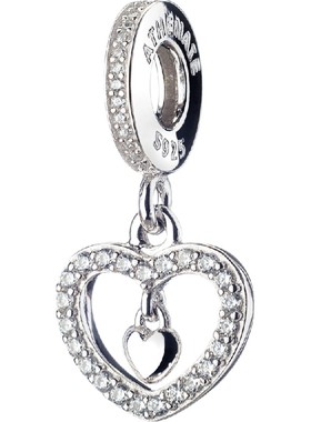 athenaie爱心心形桃心基础银珠子