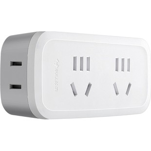 公牛竖向一转多转换插头无线竖型一拖三拓展转换器竖式一变多插座