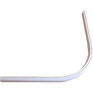 浴室弧形挡水条一字直防水条卫生间l型u型淋浴房浴帘杆弧形免打孔