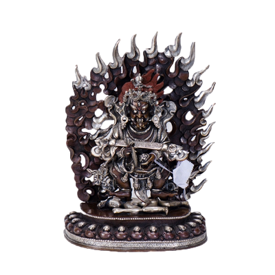 铜像摆件尼泊尔紫铜镀银嘎拉