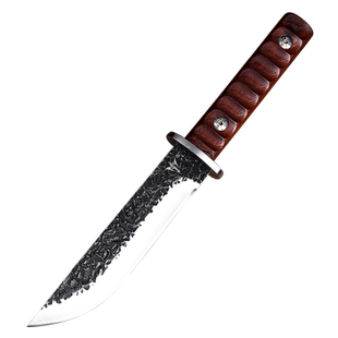 狼瑔刀具防身野外生存小刀锋利战术格斗户外直刀手工锻打刀高硬度