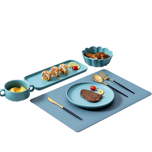 牛排餐盘网红餐盘创意早餐餐盘拼盘餐具北欧西餐刀叉套装家用菜盘