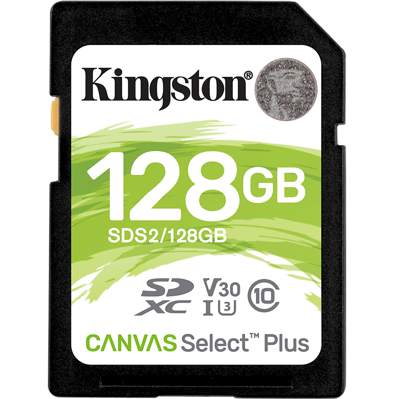 金士顿128g内存sd卡单反class10高速内存储卡车载内存卡SDS2 128g读100M数码摄像相机储存卡128g大卡微单sd卡