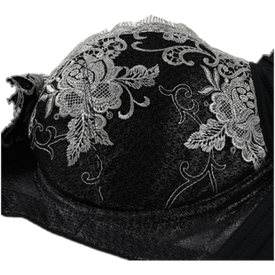 莱特妮丝刺绣性感内衣女3/4上托聚拢调整型功能性美背短文胸E1005