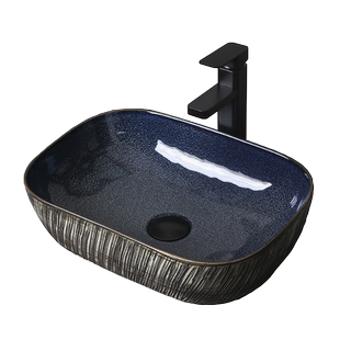 台上盆陶瓷洗脸盆方形椭圆洗手盆小尺寸家用卫生间洗漱面盆艺术盆
