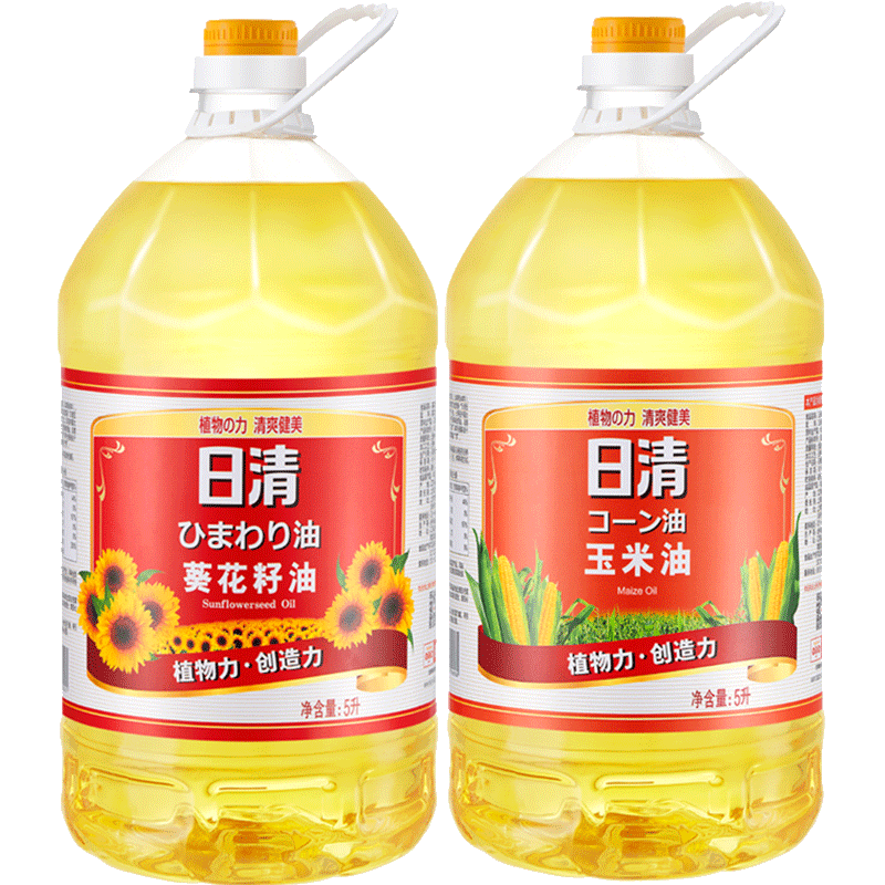 日清葵花籽油玉米油5l一级压榨