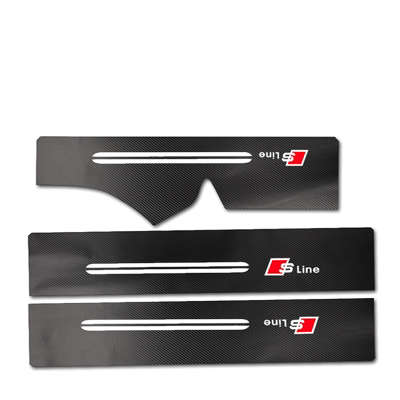 奥迪门槛条碳纤维皮革迎宾踏板