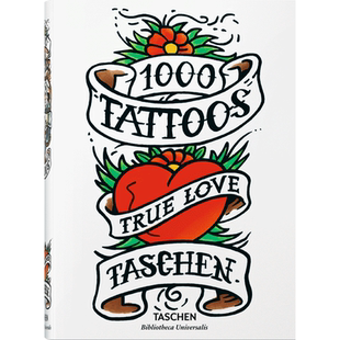 【现货】TASCHEN 1000 TATTOOS[图书馆系列]1000个纹身图案 图形平面设计进口原版图书