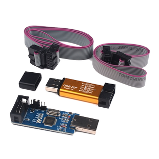 51AVR编程器ISP下载线USBASP下载器usbisp烧录器USB下载板AT89S52