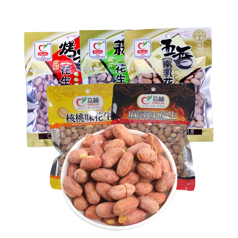 马林食品130g新货花生多味可选