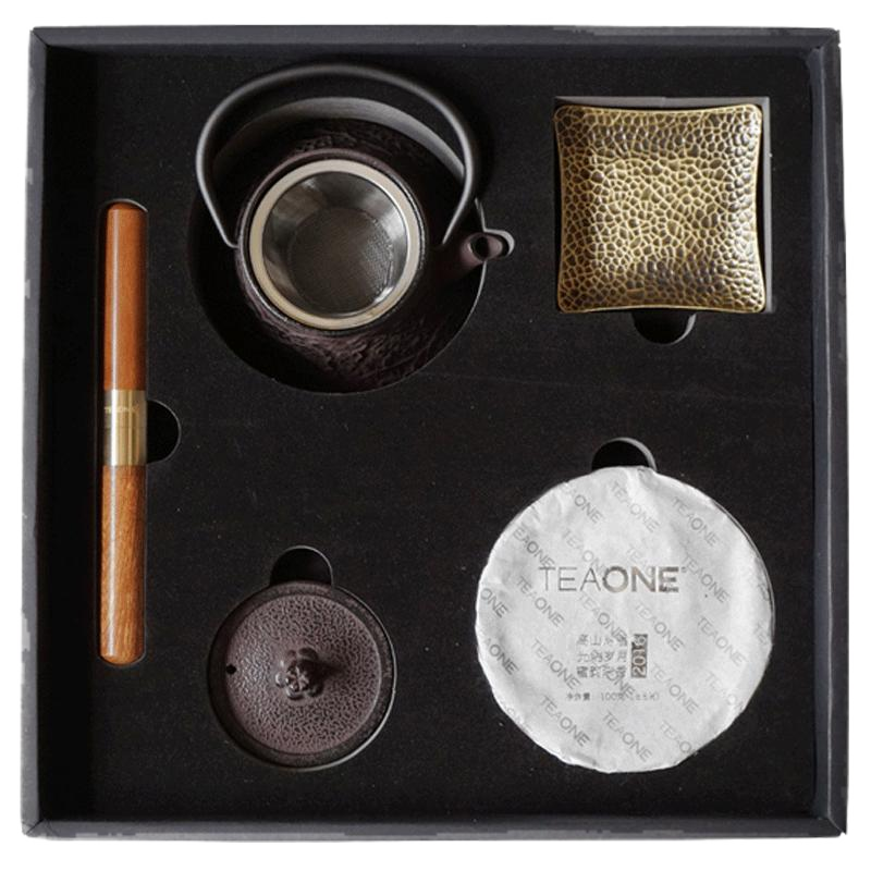 茶饼铁壶礼盒teaone中秋