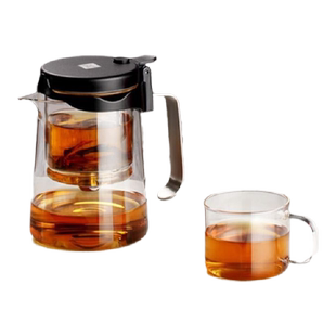 天福茗茶彼物全玻璃飘逸杯泡茶壶家用冲茶神器一键过滤喝茶壶茶具
