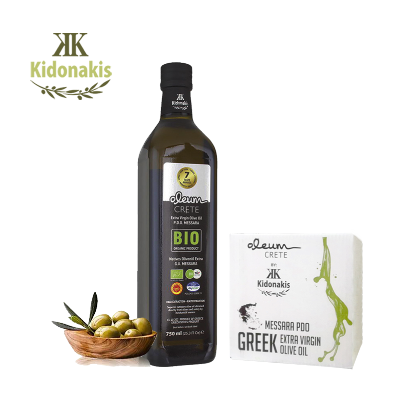希腊克里特岛BIO特级初榨橄榄油PDO孕妇纯天然营养750ml*12瓶箱装