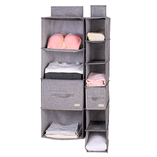 宿舍衣柜收纳挂袋悬挂式衣服收纳袋衣橱内衣多层抽屉式布艺收纳盒