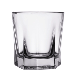 利比厚重玻璃杯五角洋酒杯创意家用威士忌杯餐厅酒吧KTV杯子水杯