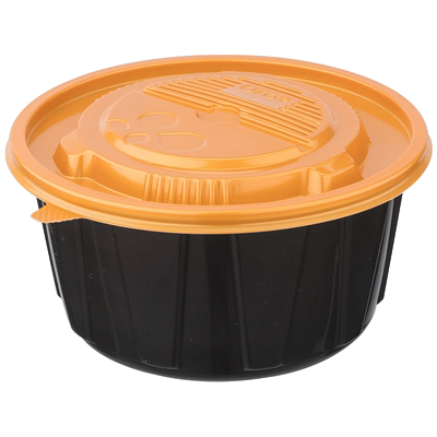 新天力美式黑金色一次性快餐盒盒