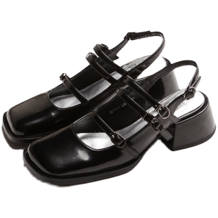 littlegood日系少女凉鞋女夏季jk制服鞋方头玛丽珍鞋学院