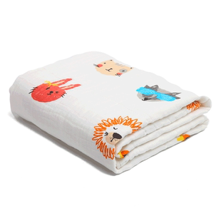 洁丽雅婴儿浴巾儿童浴巾家用纱布浴巾新生儿宝宝浴巾纯棉超柔吸水