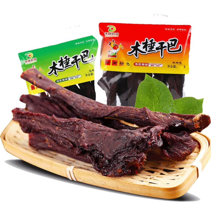 云南傣旺木棰干巴木锤干巴火烧干巴手撕牛肉干五香麻辣多种规格