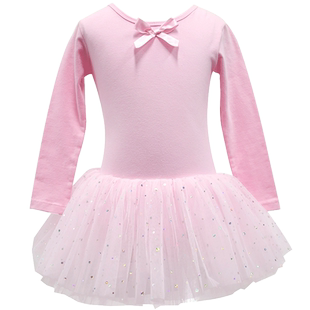 舞蹈服儿童女秋冬季芭蕾舞裙女孩跳舞裙中国舞幼儿长袖女童练功服