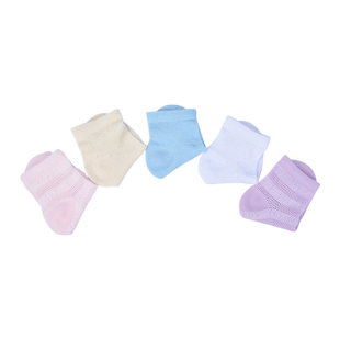 durr 迪尔儿童袜子夏季薄款婴儿袜宝宝袜子网眼袜男女童4双组合装