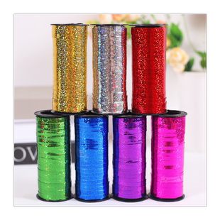 彩带绑气球雨丝绳子捆线生日派对布置结婚礼房间装饰镭射丝带气球