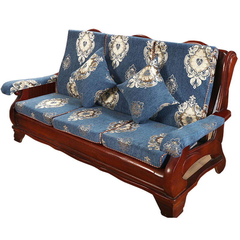 实木沙发坐垫带靠背加厚红木沙发垫中式春秋联邦椅三人连体防滑冬